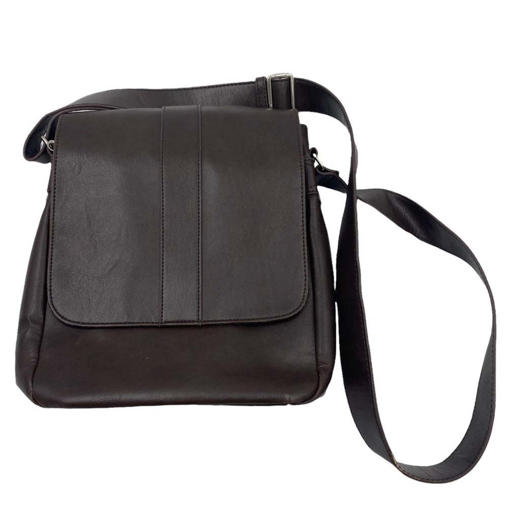 ALDO Crossbody Bag Brown Vegan Leather Equestrian Minimalist Classic Handbag